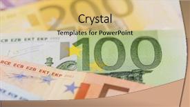  Presentation with bills - Audience pleasing PPT layouts consisting of labor cost - many different euro bills backdrop and a  colored foreground