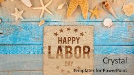  Presentation with labor - Slides consisting of labor day banner american patriotic background and a coral colored foreground