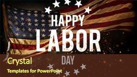  Presentation with patriotic - Colorful presentation design enhanced with labor day banner american patriotic backdrop and a tawny brown colored foreground