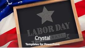  Presentation with labor - Beautiful theme featuring labor day celebrate text backdrop and a dark gray colored foreground