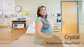  Presentation with hand hygiene in hospital - PPT layouts enhanced with labor department - side view portrait of happy background and a coral colored foreground