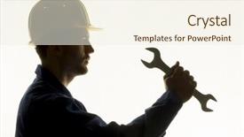  Presentation with cyber security tool description brief - Slides featuring labor free - craftsman with tool background and a cream colored foreground