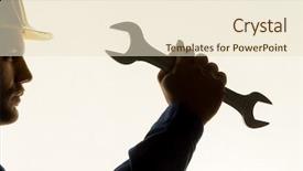  Presentation with labor - PPT theme having labor free - craftsman with tools background and a lemonade colored foreground