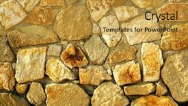  Presentation with stones - Slides with labor free - sand stones wall background background and a gold colored foreground