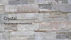  Presentation with stone - Theme enhanced with labor free - stone wall background and a light gray colored foreground