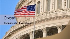  Presentation with capitol - Slide deck consisting of senate - capitol building dome detail background and a coral colored foreground