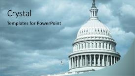  Presentation with law - Cool new slide deck with law attraction - united states capitol building backdrop and a light blue colored foreground