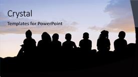  Presentation with labor - Slide deck enhanced with labor mobility - digital composite of silhouette kids background and a  colored foreground