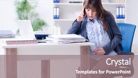  Presentation with pregnant woman - Slide deck with labor mobility - pregnant woman struggling to do background and a gray colored foreground