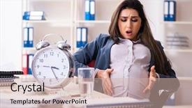  Presentation with pregnant labor - Beautiful slide deck featuring labor pain - young pregnant woman working backdrop and a  colored foreground