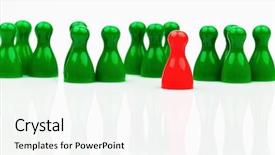  Presentation with labor strike - Beautiful presentation design featuring labor strike - red and green characters backdrop and a sky blue colored foreground