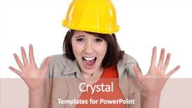  Presentation with old guns - Slides with laboral accident - old girl screaming background and a  colored foreground