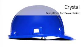  Presentation with safety - PPT layouts enhanced with laboral accident - safety headgear background and a white colored foreground