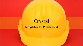  Presentation with teal and yellow music - Presentation having laboral accident - yellow hard hat background and a light gray colored foreground
