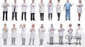  Presentation with liquid - Presentation design with laboratory-assistant-holding-a-flask background and a light gray colored foreground