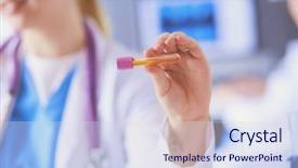  Presentation with test tube laboratory - Amazing presentation having laboratory assistant holding test tube backdrop and a sky blue colored foreground