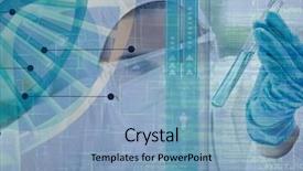  Presentation with cctv digital forensic science - Cool new presentation theme with laboratory combined with blue dna backdrop and a light blue colored foreground