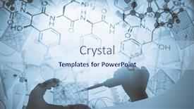  Presentation with laboratory equipment - PPT theme with laboratory equipment and science experiments background and a sky blue colored foreground