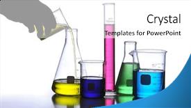  Presentation with pathology laboratory - Audience pleasing slides consisting of laboratory glassware containing different colored backdrop and a white colored foreground
