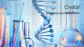  Presentation with water color - Amazing presentation having laboratory glassware on color background backdrop and a light blue colored foreground