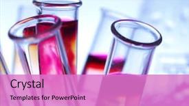  Presentation with glassware - Audience pleasing presentation theme consisting of laboratory glassware backdrop and a lilac colored foreground