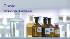  Presentation with chemical - Amazing theme having laboratory liquid - chemical lab detail backdrop and a lemonade colored foreground