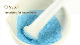  Presentation with mortar - Presentation theme featuring laboratory pestle in mortar background and a cream colored foreground