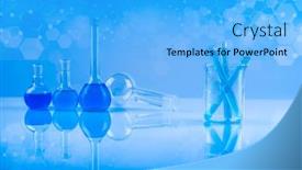  Presentation with research development - Theme consisting of laboratory-research-and-development-scientific background and a light blue colored foreground