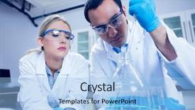  Presentation with pipette - Beautiful slide deck featuring laboratory safety - science students using pipette backdrop and a light blue colored foreground