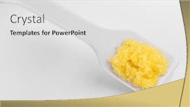  Presentation with laboratory - Amazing presentation having laboratory-spatula-with-granules-isolated backdrop and a white colored foreground