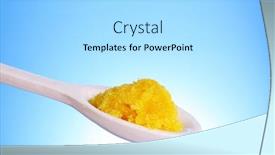  Presentation with laboratory - Presentation theme consisting of laboratory-spatula-with-granules background and a light gray colored foreground