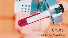  Presentation with test tube laboratory - Slides having laboratory-test-tube-with-liquid background and a lemonade colored foreground