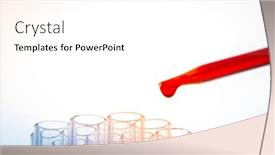  Presentation with test tubes - Beautiful theme featuring laboratory test tubes medical glassware backdrop and a white colored foreground