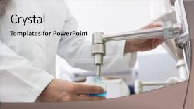  Presentation with quality control - Amazing theme having plastic container with liquid substance backdrop and a white colored foreground