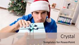  Presentation with doctor in hospital health insurance related icons healthcare person saving medical - Beautiful presentation theme featuring laboratory tree - doctor with gift box backdrop and a soft green colored foreground