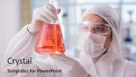  Presentation with hazardous - Slide deck consisting of laboratory with hazardous chemical background and a light gray colored foreground