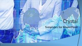  Presentation with shares - Amazing presentation design having labour management - stocks and shares against happy backdrop and a light blue colored foreground