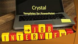  Presentation with 30 60 90 job interview - Beautiful PPT layouts featuring labour market - job interview written backdrop and a  colored foreground