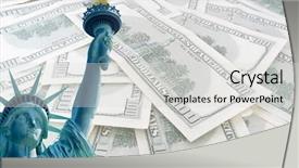  Presentation with labour market - Slides featuring labour market economics - statue of liberty on 100 background and a light gray colored foreground