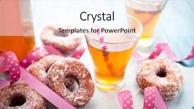  Presentation with donuts - Amazing slide deck having labourers - traditional finnish sima and sugar backdrop and a cool aqua colored foreground