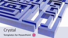  Presentation with red leather cricket ball hitting - Beautiful slide set featuring labyrinth and red glass ball backdrop and a light blue colored foreground