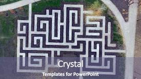  Presentation with drone - Theme having labyrinth in the park drone background and a ocean colored foreground