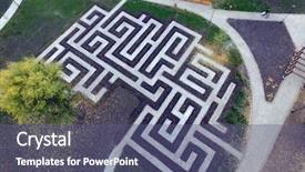  Presentation with military unmanned aerial vehicle - Audience pleasing PPT layouts consisting of labyrinth in the park drone backdrop and a ocean colored foreground