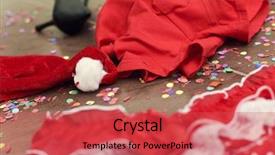  Presentation with red white blue confetti - Colorful theme enhanced with lace a pair of mens backdrop and a red colored foreground