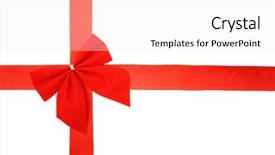  Presentation with emerald green ribbon - Slide deck with lace and ribbon for wrapping background and a  colored foreground