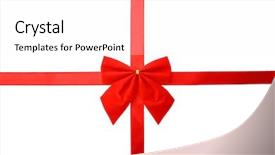  Presentation with lace design - PPT theme featuring lace and ribbon for wrapping background and a sky blue colored foreground