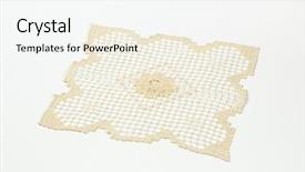  Presentation with grappling mat - Cool new slide set with lace place mat on white backdrop and a  colored foreground