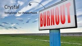  Presentation with occupational - Colorful PPT layouts enhanced with burnout or psychological work stress backdrop and a light blue colored foreground