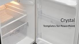  Presentation with refrigerator - PPT layouts enhanced with qran - lack of food - empty background and a light gray colored foreground