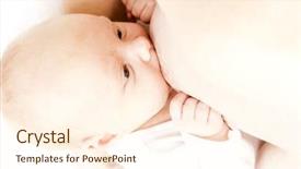  Presentation with mother baby - Presentation design with lactancia - portrait of mother nursing her background and a cream colored foreground